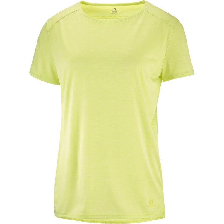 Camiseta Salomon Outline Summer Curta Sleeve Feminino Limão | PT C09352